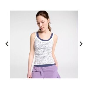 Alpine Design Women's Pointelle Tank – Alpine Snow/Ditsy Floral‎ Size Large NWT